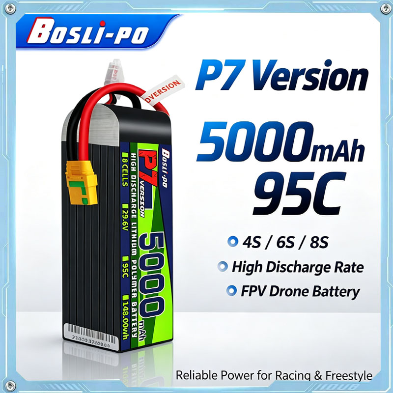 Drone Battery 4S - Boslipo P7 Versiyon 5000mAh 95C LiPo