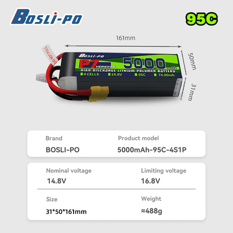 Boslipo P7 Versiyon 5000mAh 95 - Drone Battery 4S incelemesi ve fiyatı